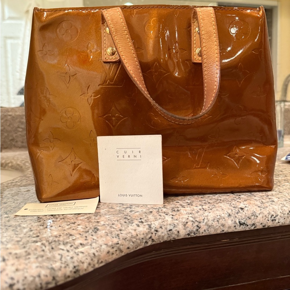 Louis Vuitton Bronze Vernis Leather Tote